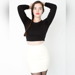 American Apparel Leather Mini Skirt Medium
